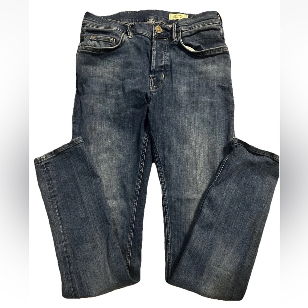 Men's All Saints Cigarette Skinny Jeans Button Fly
